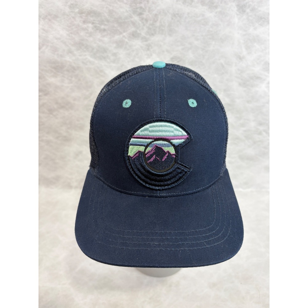 Colorado Limited Trucker Hat Navy Blue Mesh Snapback Mountain Logo Cap